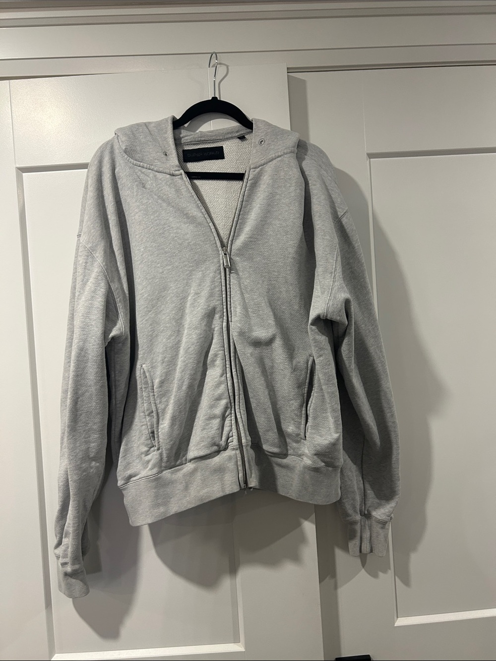 Aritzia Superworld Women's Lightweight Gray Zip Hoodie Jacket